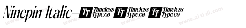 Ninepin Italic字体转换